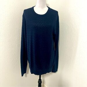 Geoffrey Beene Mens Medium Crew Long Sleeve Sweater Soft Lightweight Business